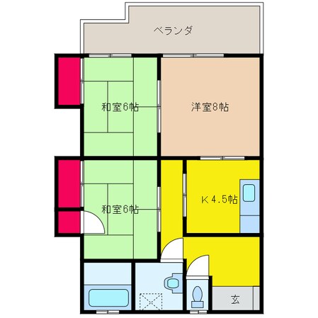 福音寺駅 徒歩9分 2階の物件間取画像